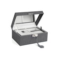 Songmics Jewellery Box With Mirror Grey Songmics