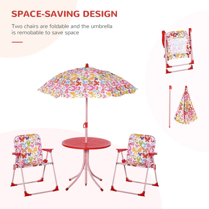 Kids Colour Stripes Picnic Set with Parasol