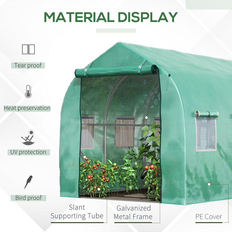 Polytunnel Greenhouse with Door 3x2M