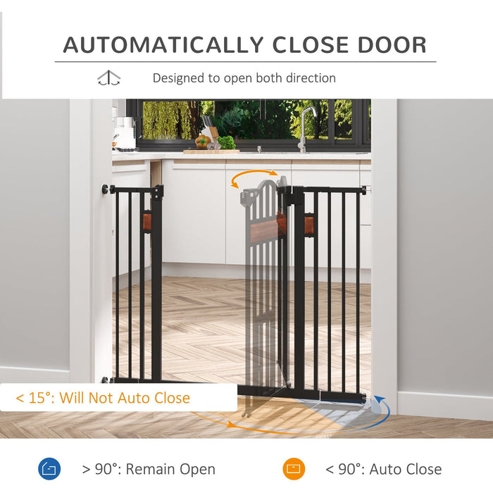 Pet Safety Gate with Door (74-105cm)