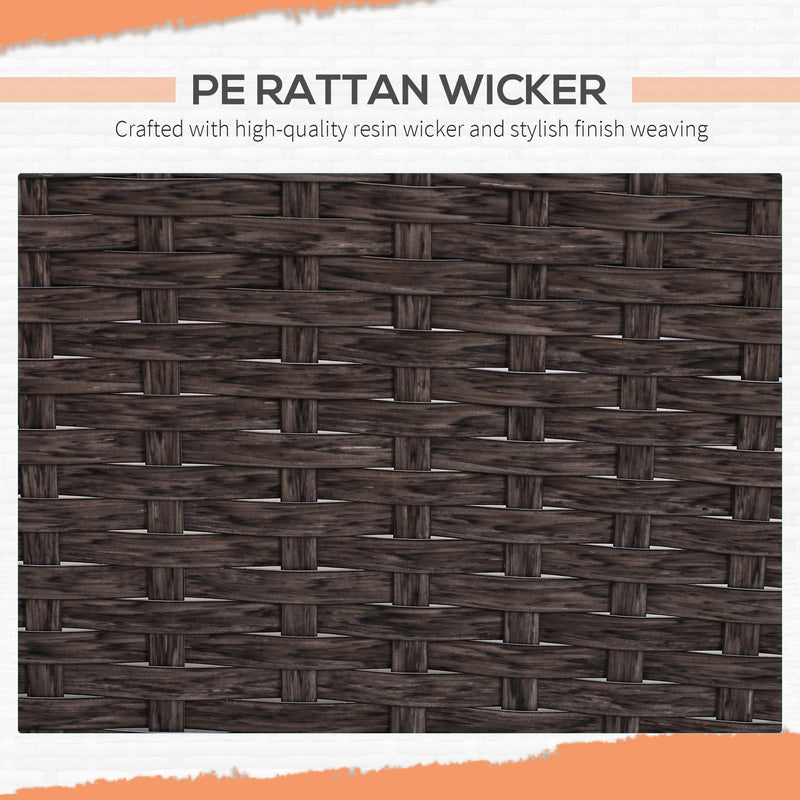 Rattan Garden Lounge Set with Glass Table & Cushions