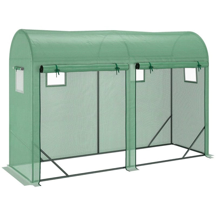 Tomato Greenhouse, Steel Frame, L300xW100xH200cm, Green