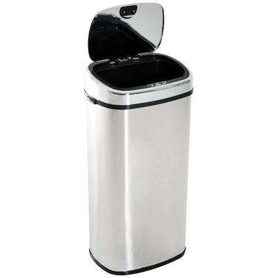 68L Silver Sensor Lid Kitchen Bin Homcom