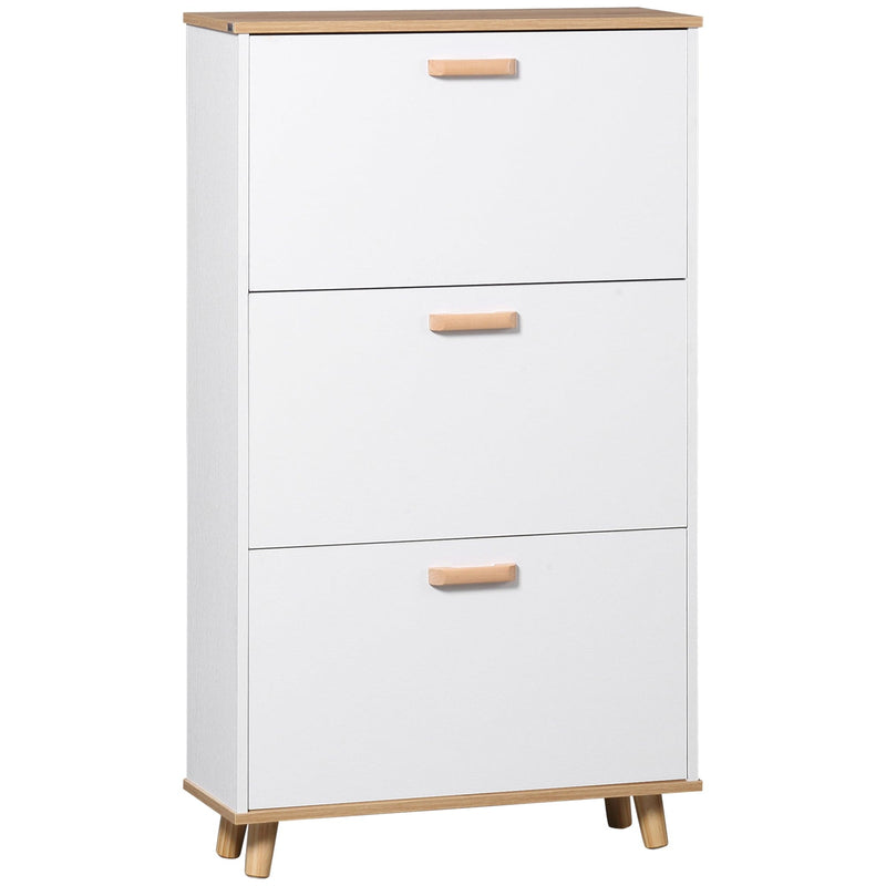 HOMCOM Slim Shoe Cabinet for Hallway