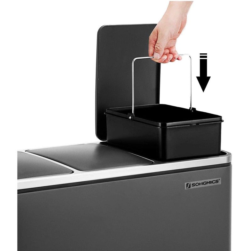 3 Compartment Kitchen Bin by Songmics