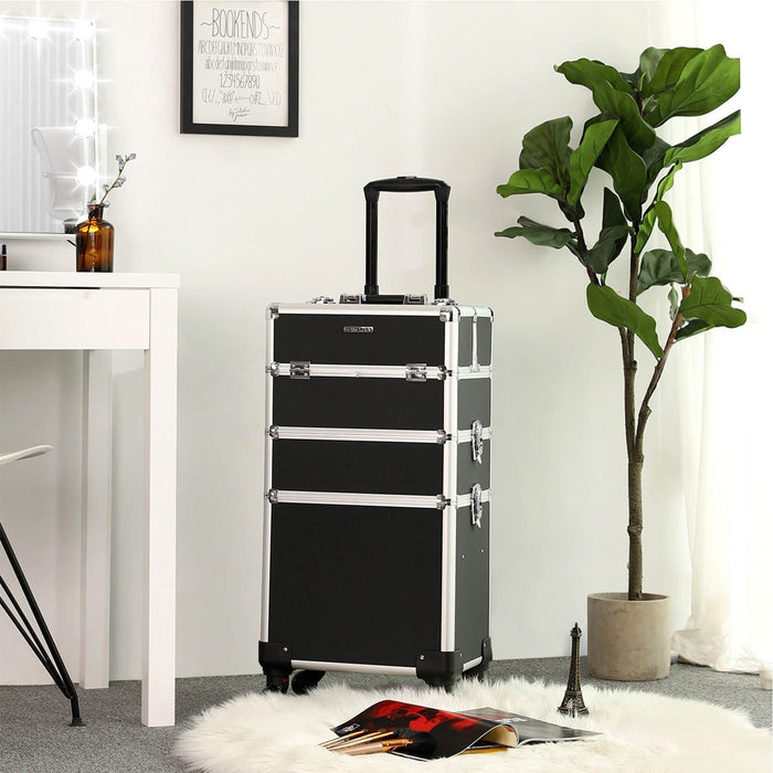 Songmics Trolley Beauty Case Black