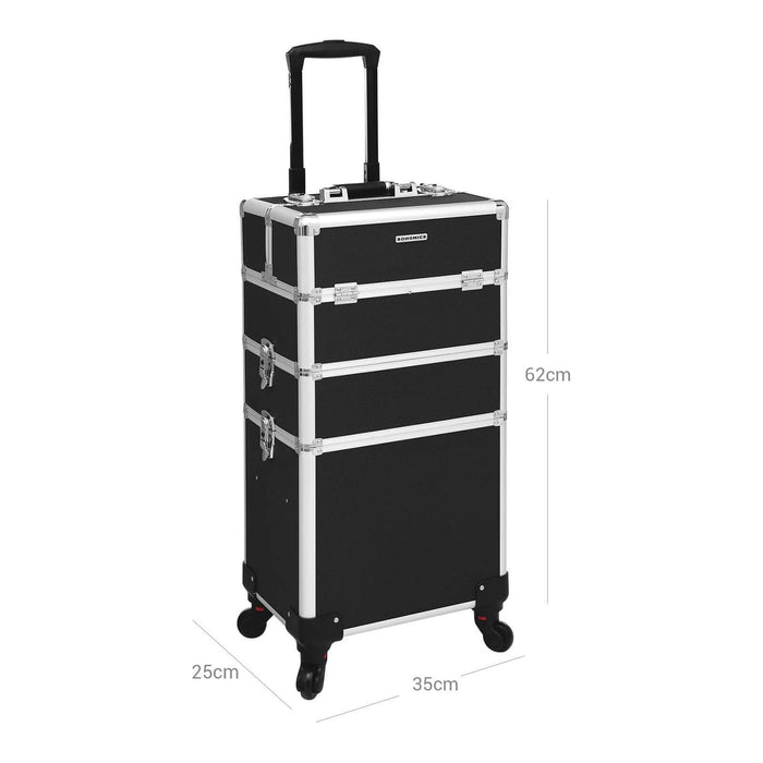 Songmics Trolley Beauty Case Black