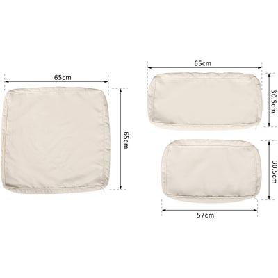 14pc Rattan Sofa Cushion Cover Replacement, Beige Outsunny