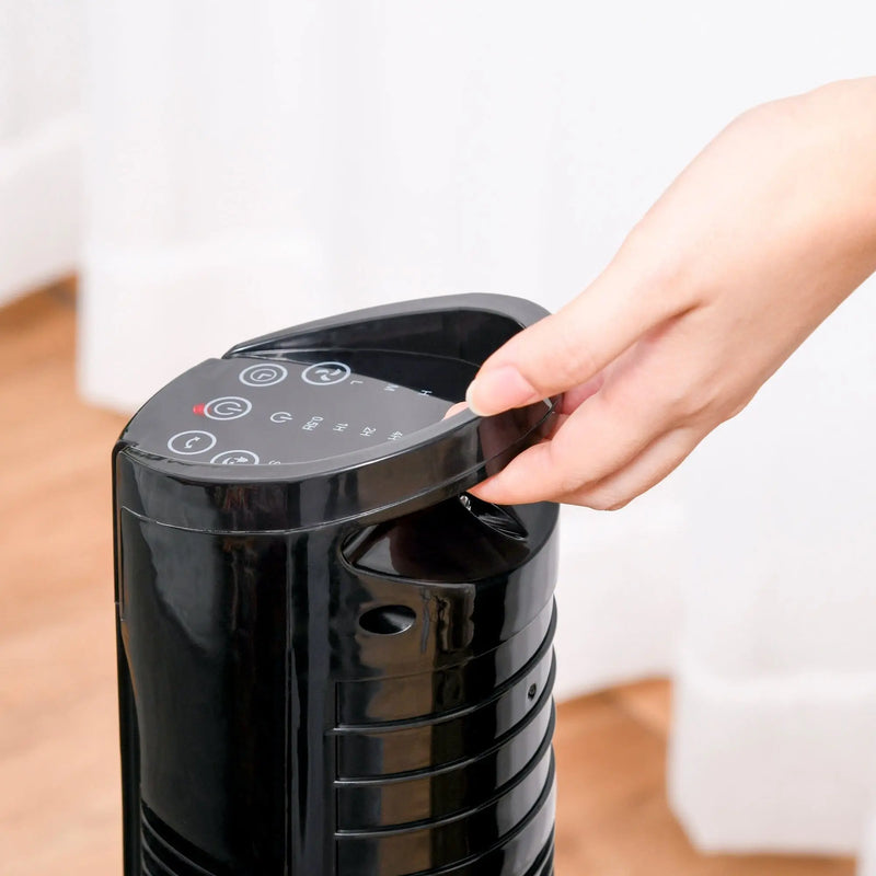 70° Oscillating Tower Fan with Remote, 3 Speed, 7.5h Timer Homcom