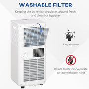 9000 BTU 4-In-1 Portable AC w/ Remote, LED Timer Homcom