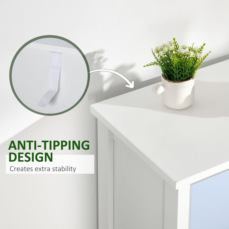 5 Drawer Dresser, Metal Handle, Slim, Living Room/Bedroom