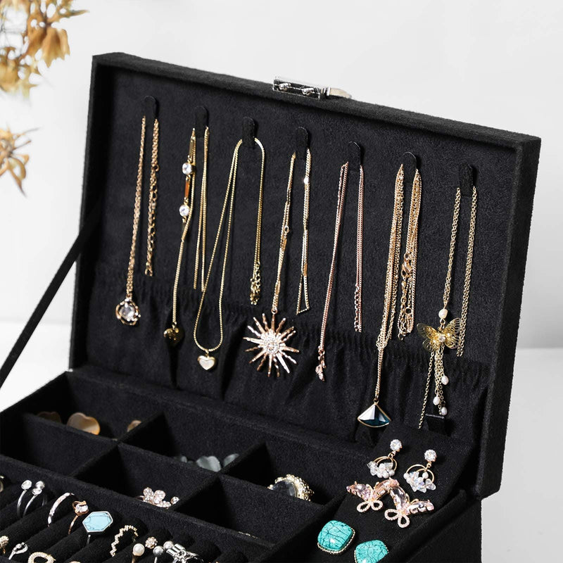 Songmics Jewelry Box With Drawer Black Songmics