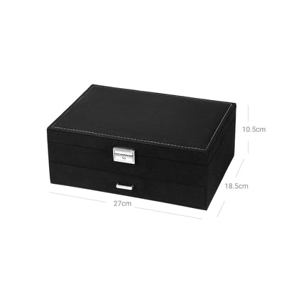 Songmics Jewelry Box With Drawer Black Songmics