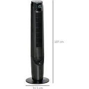 42" Oscillating Black Cooling Tower Fan Homcom