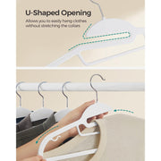 Songmics Non Slip Coat Hangers, White (Pack of 20) Songmics