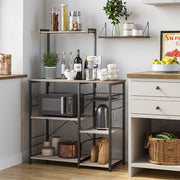 Vasagle Kitchen Storage Rack, Black and Greige