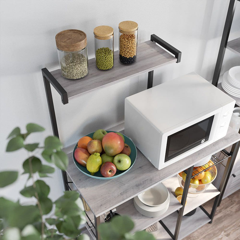 Vasagle Kitchen Storage Rack, Black and Greige