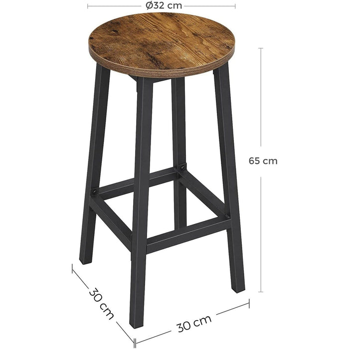 Industrial Bar Stools (Set of 2)