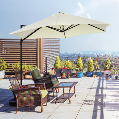 2.5m Roma Cantilever Parasol - Beige Outsunny