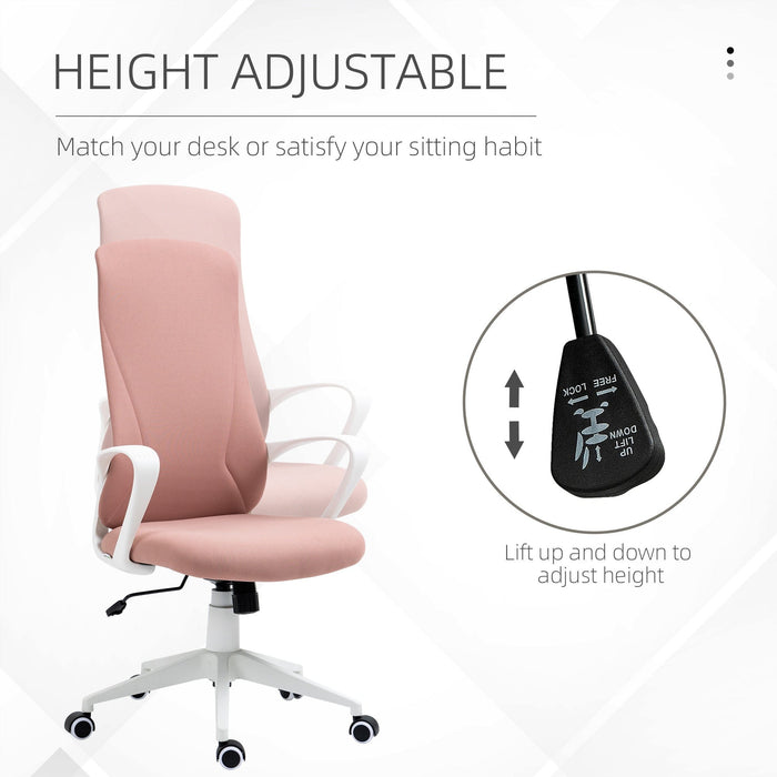 High-Back Desk Chair, Pink