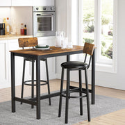 Vasagle Set of 2 Bar Stools With Backs VASAGLE