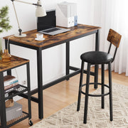 Vasagle Set of 2 Bar Stools With Backs VASAGLE