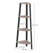 Vasagle Freestanding 4 Tier Corner Shelf Unit