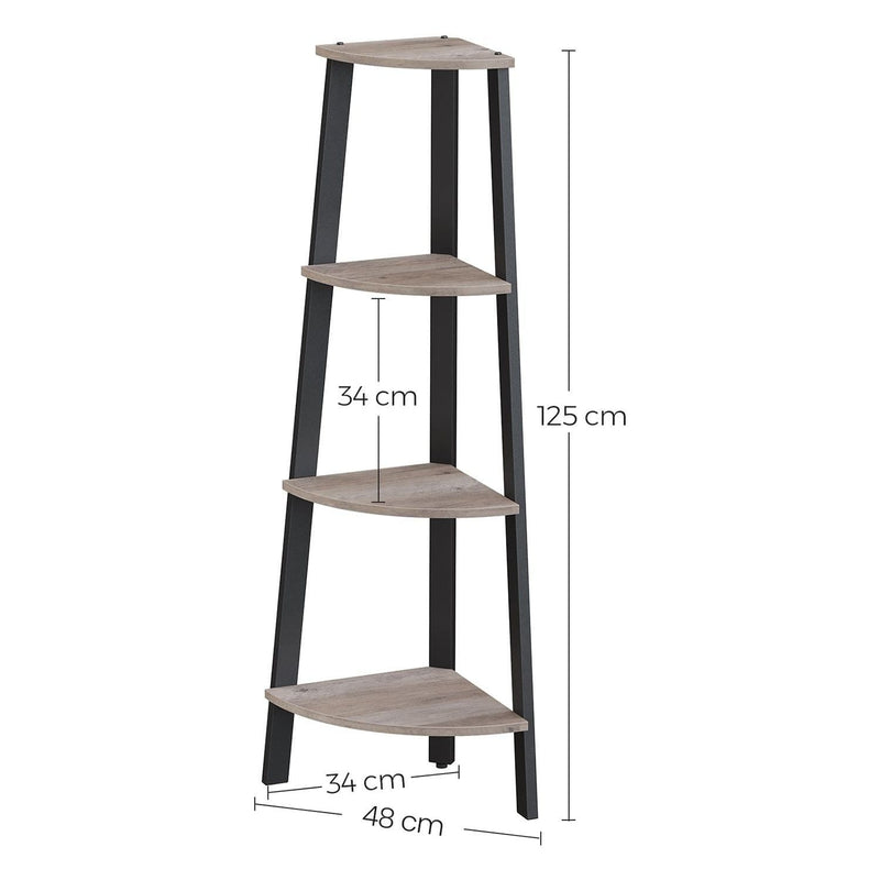 Vasagle Freestanding 4 Tier Corner Shelf Unit