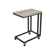 Vasagle Side Table With Wheels Ivory Black