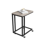 Vasagle Side Table With Wheels Ivory Black
