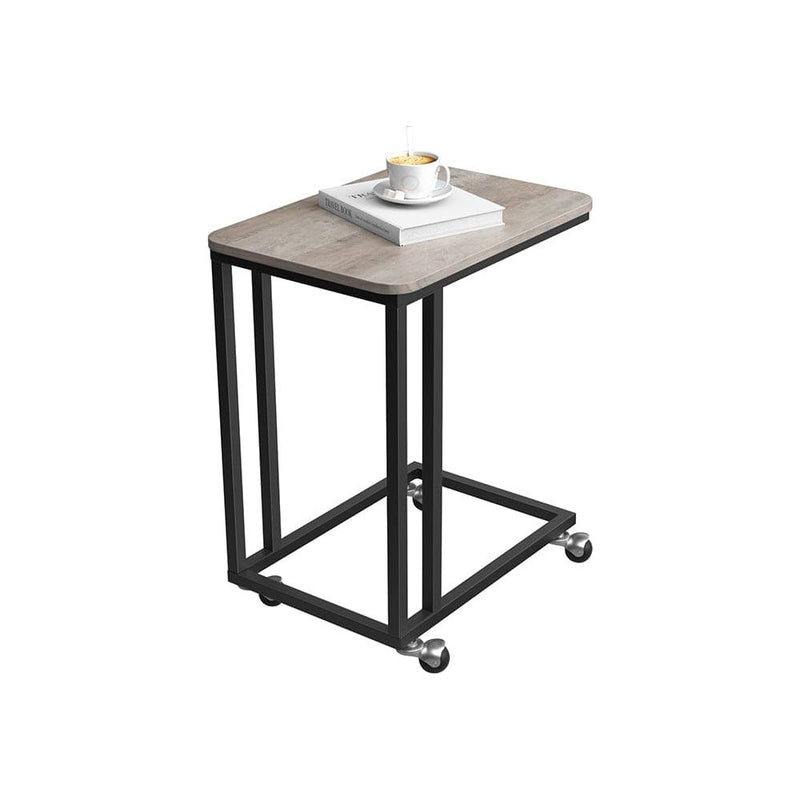 Vasagle Side Table With Wheels Ivory Black