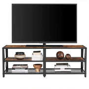 Industrial TV Unit for 60 Inch TV by Vasagle - 140cm wide with two large open shelves for storage
