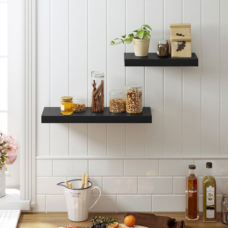 Vasagle Floating Wall Shelf, Black, 40cm