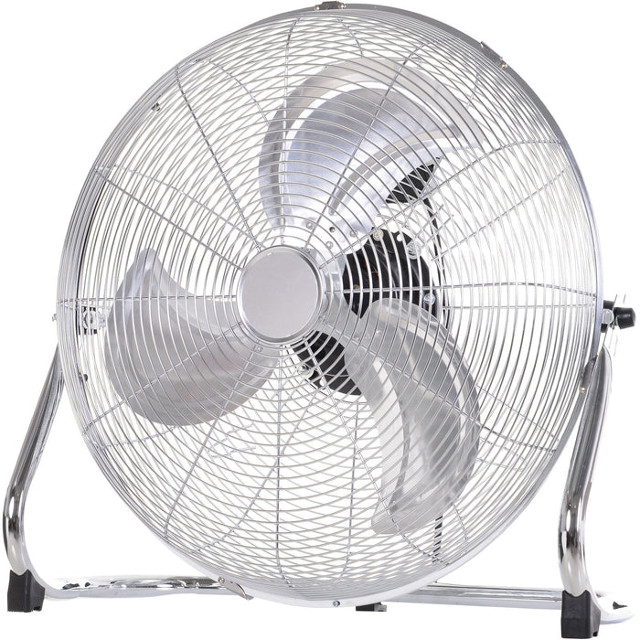 20" Chrome High-Velocity Floor Fan: 3-Speed, 100W