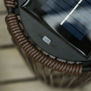 PE Rattan Solar Lanterns, Woven Wicker, Auto On/Off Outsunny