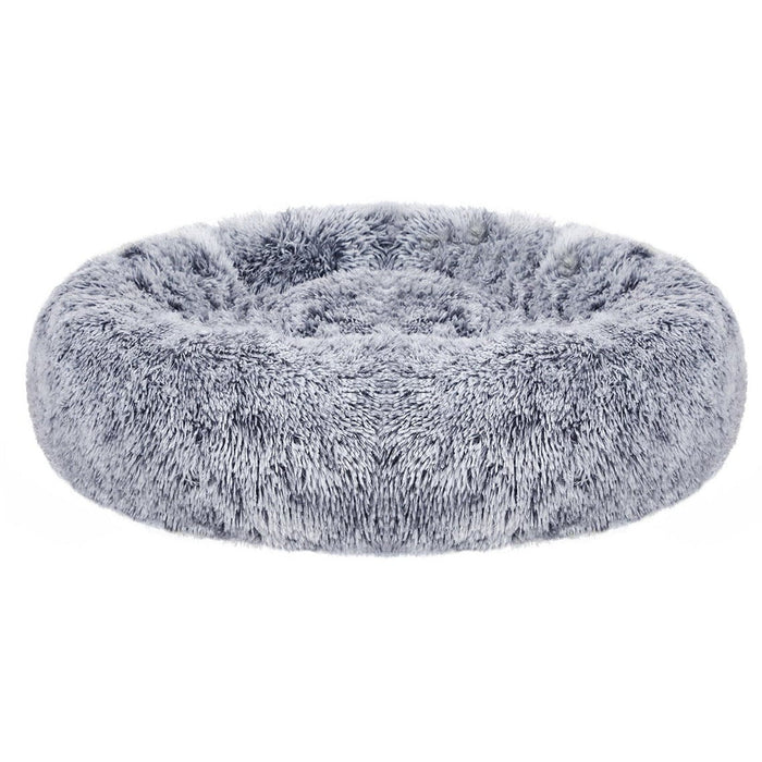 Grey Dog Bed with Soft Plush Cushion