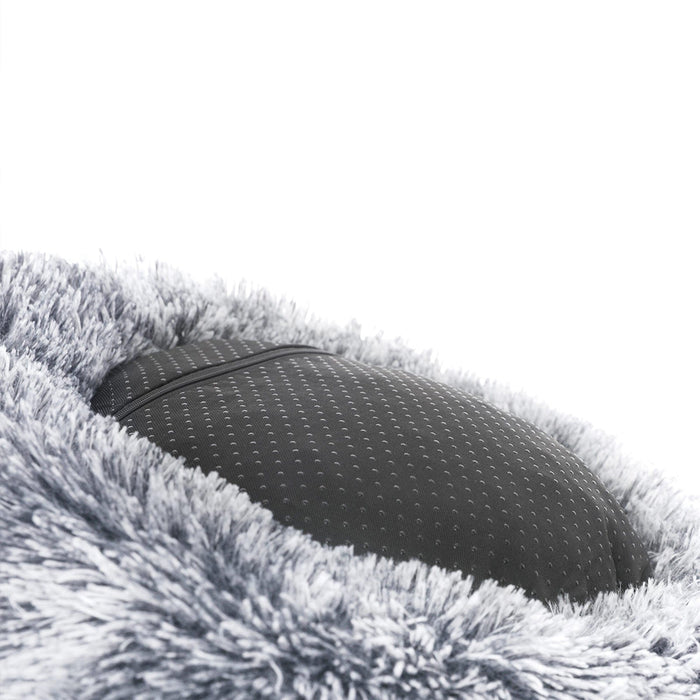 Grey Dog Bed with Soft Plush Cushion