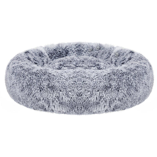 Grey Dog Bed with Soft Plush Cushion by Feandrea
