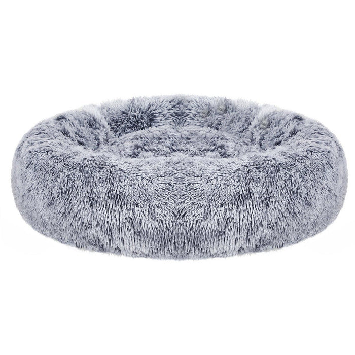 Grey Dog Bed with Soft Plush Cushion