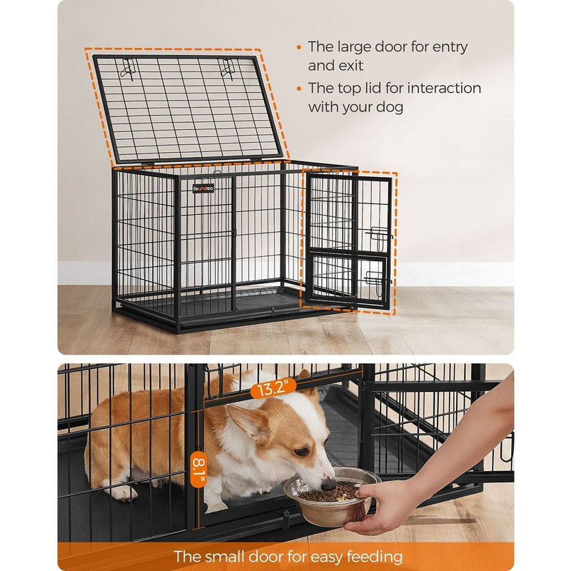 Feandrea Heavy Duty Dog Crate For Medium Sized Dogs