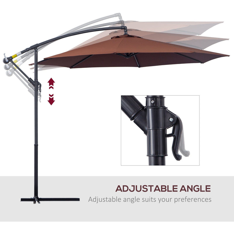 Contemporary 3m Cantilever Parasol with Crank Handle