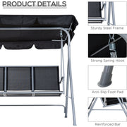 3 Seater Swing Chair Outsunny