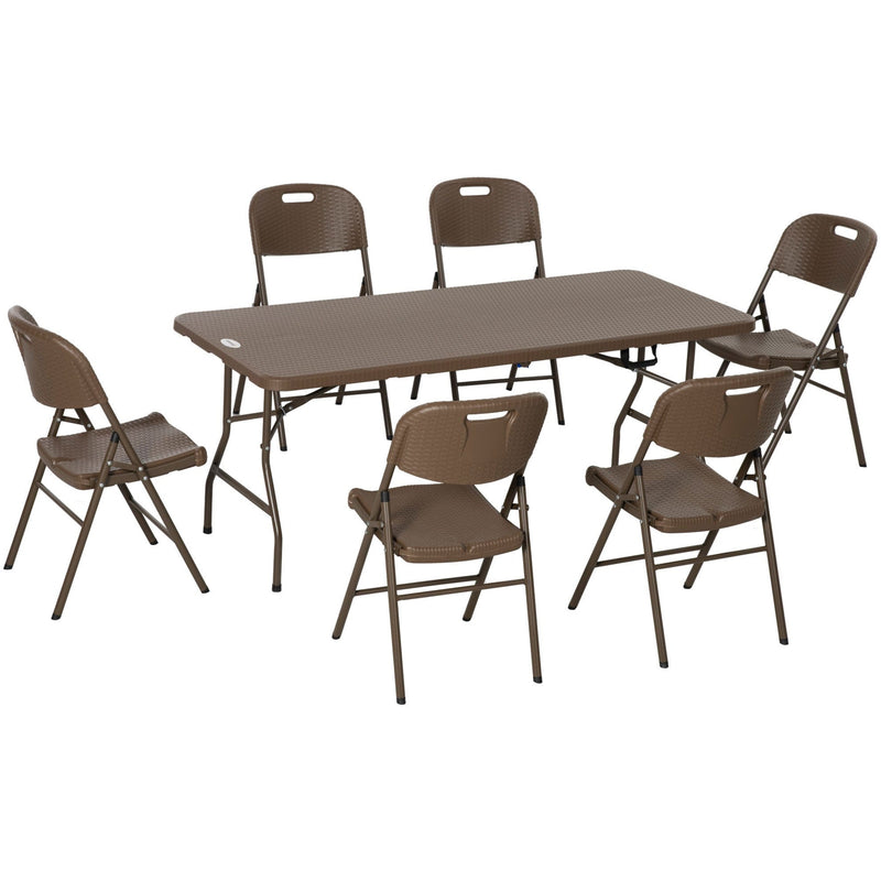 6 Seater Folding Dining Table and Chairs