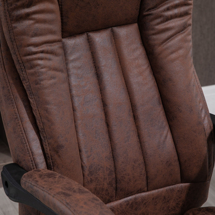 Reclining Executive Desk Chair, Brown