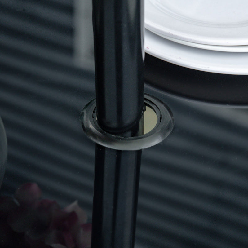 Folding Outdoor Table for 6 with Parasol Hole