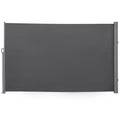 Outsunny Retractable Sun Side Awning Screen Fence Patio Garden Wall Balcony Screening Panel Outdoor Blind Privacy Divider (3x1.8M, Grey) Outsunny