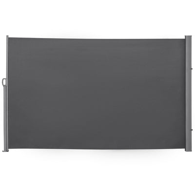 Outsunny Retractable Sun Side Awning Screen Fence Patio Garden Wall Balcony Screening Panel Outdoor Blind Privacy Divider (3x1.8M, Grey) Outsunny