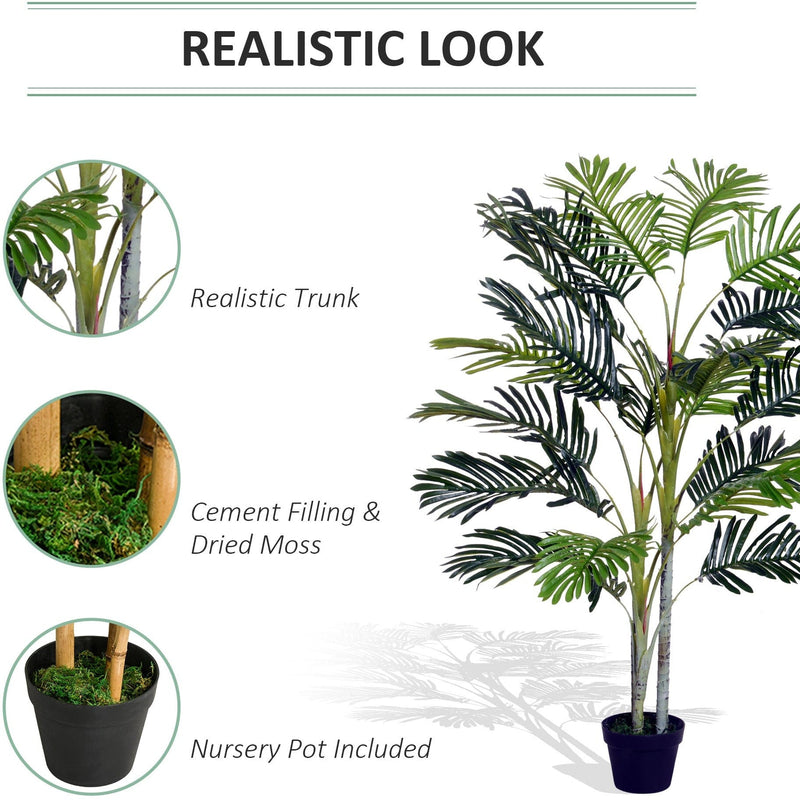 5ft Artificial Palm Tree, Indoor, Green Plant, Home/Office