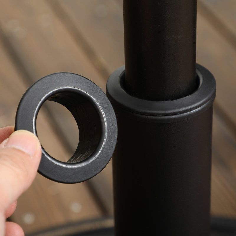 Bronze Round Outdoor Umbrella Stand - 18kg Outsunny