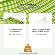Camping Hammock, Outdoor Swing, 188Lx140W cm Outsunny
